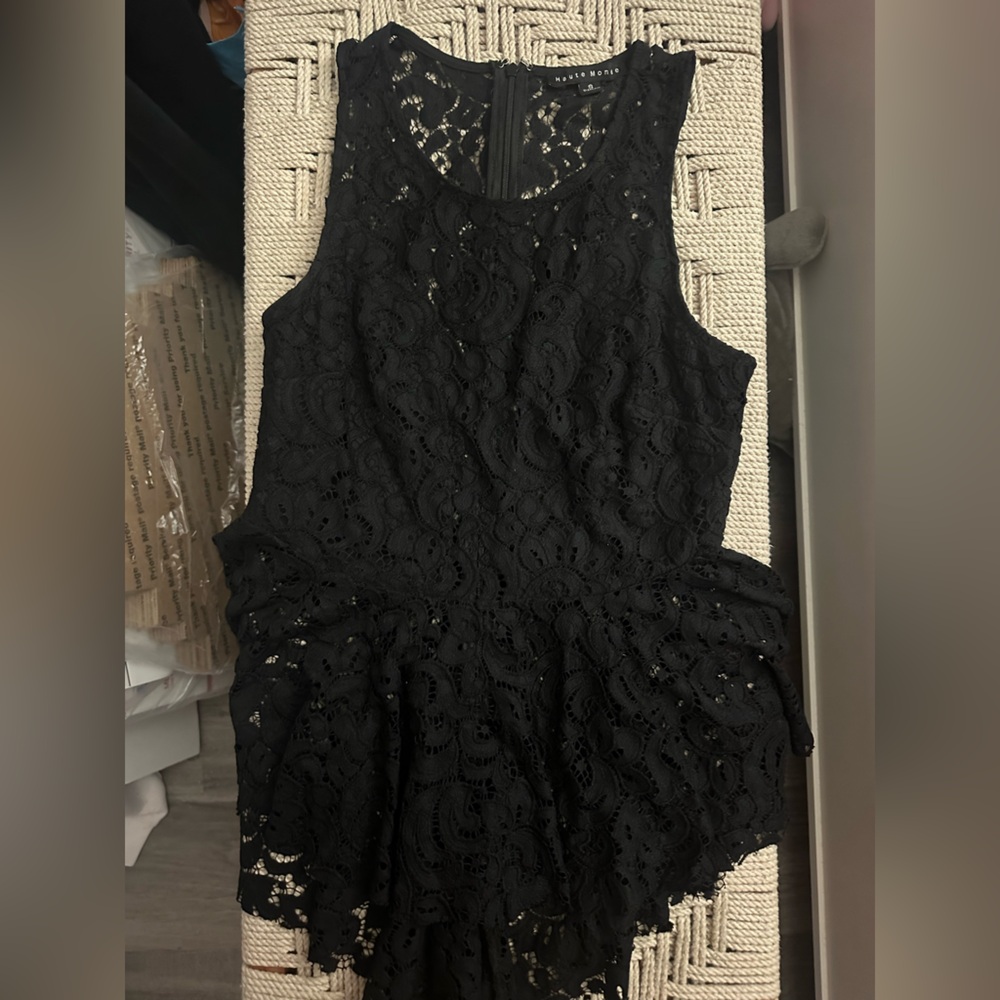 Haute Monde Waist Flare Lace Blouse